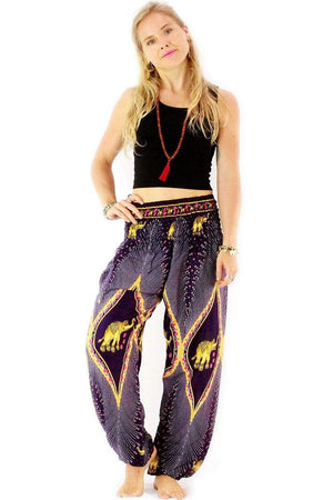 Purple Goddess Elephant Harem Pants Standard / Purple Harem Pants