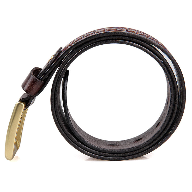 Handmade Vegetable Tanned Italian Leather Belt One Size - USLB015Q