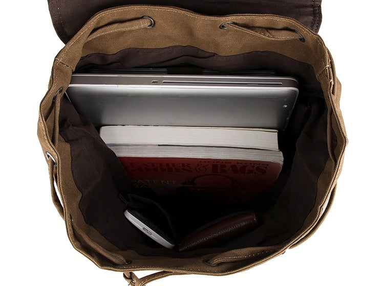 Metropolitan Canvas Backpack - Brown