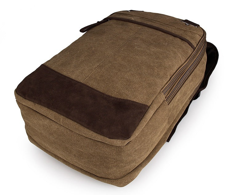 Horsford Large Cotton Canvas Backpack - Khaki