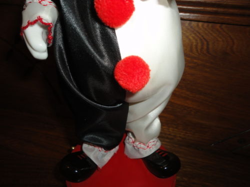 wind up musical porcelain clown doll