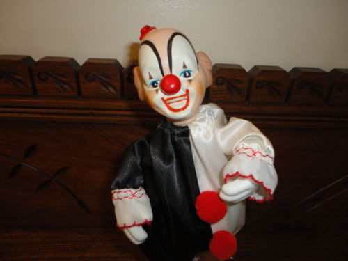 musical porcelain clown doll