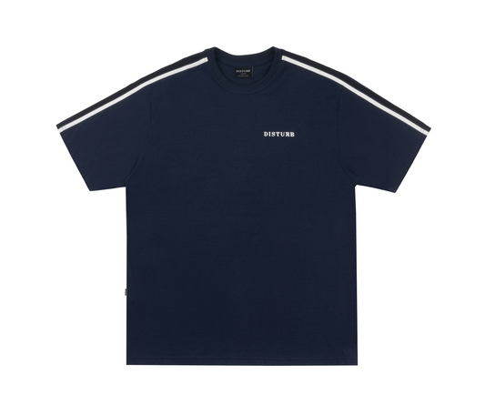 Stripe Logo Tee in Blue