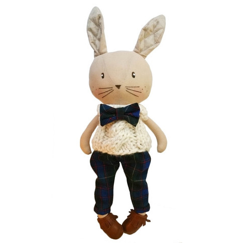 Boy Bunny Holiday Gift for Toddlers Handmade Locally in USA
