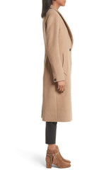 Rag and Bone Camel Coat Made in America Side View