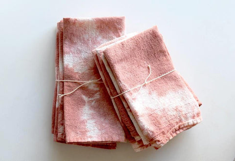 Terracotta Fabric Napkin Set Holiday Gift Made Locally in USA