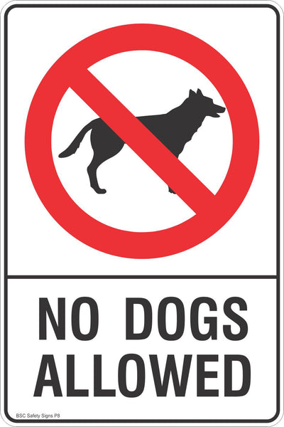 No Dogs Allowed Safety Sign - Prohibited Stickers - Restricted Area