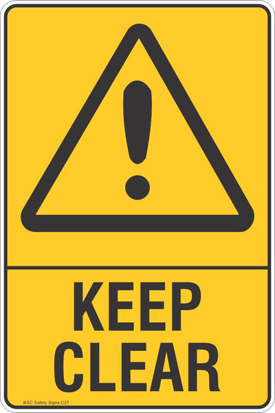 Keep Clear Self-adhesive Vinyl Stickers Mandatory Safety Signs 