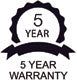 5 Year Warranty