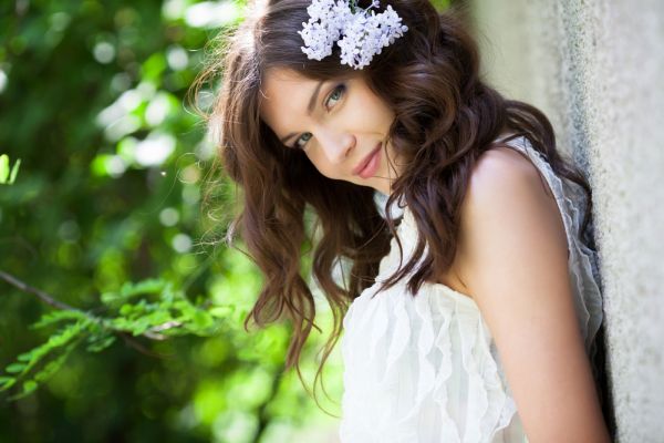 Girl With Wavy Hair and White Dress ISA Professional