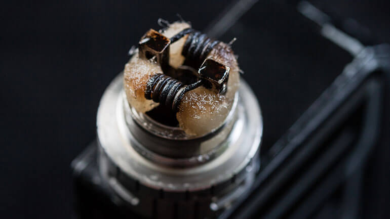 vape coil with wicking material