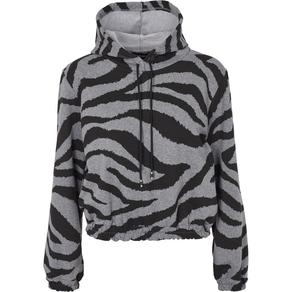 bluse zebrastribet - grå/sort Helle K-Art