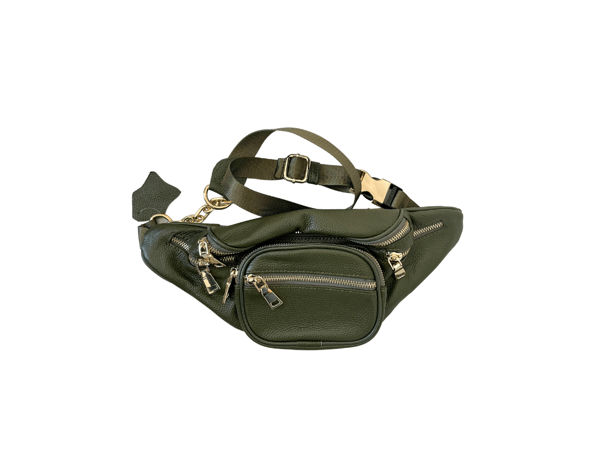 Just D`Lux - taske skind - armygrøn Helle