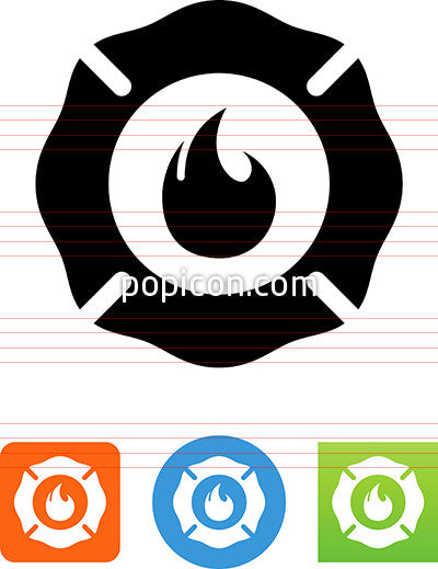 Fire Department Shield Icon - Popicon
