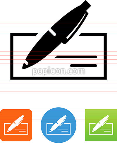 Write A Check Icon - Popicon