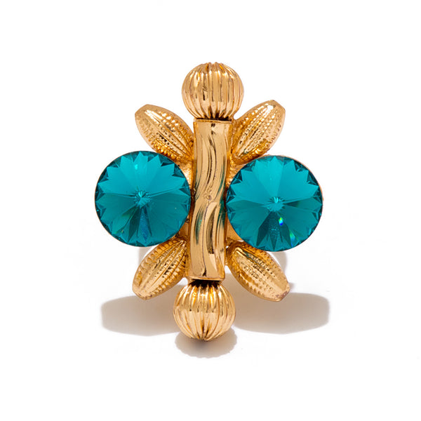 Double Turquoise stone Mid Ring