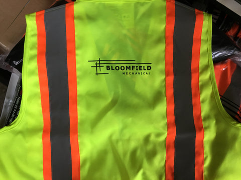 Bloomfield Mechanical Custom Safety Vest
