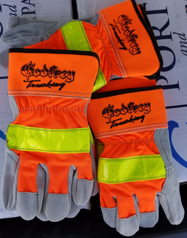 Custom silk screen gloves - Godfrey Trucking