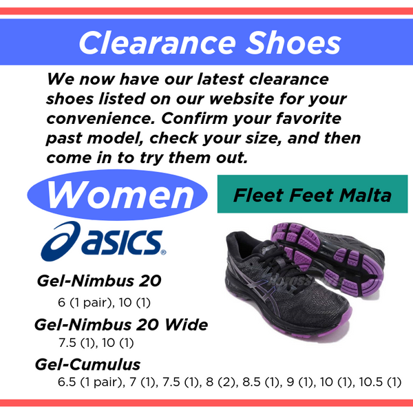 Malta Clearance Shoes Women Asics Gel-Nimbus Cumulus Fleet Feet Malta