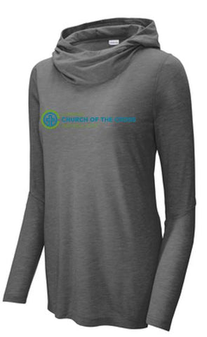 Lutheran Church of the Cross - Ladies Wicking Long Sleeve Hoodie