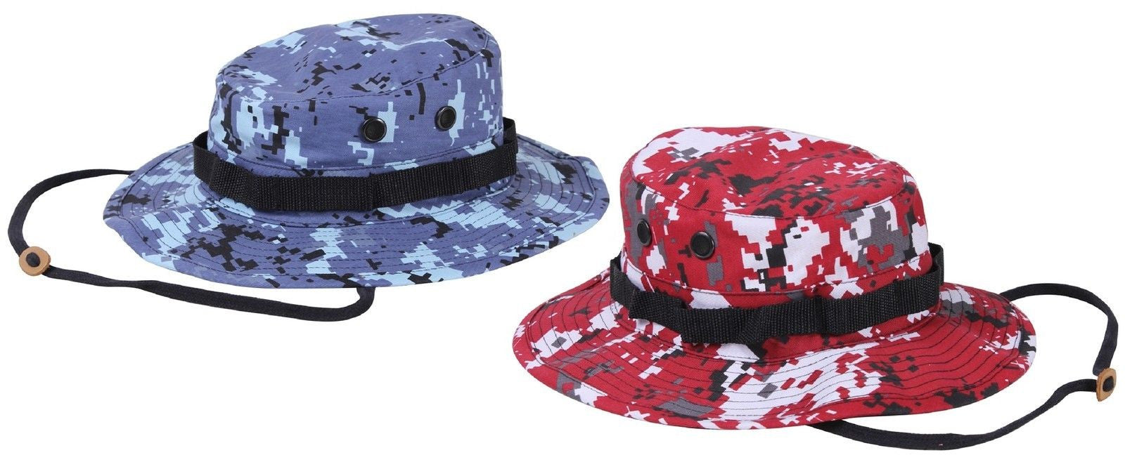 red digital camo boonie hat