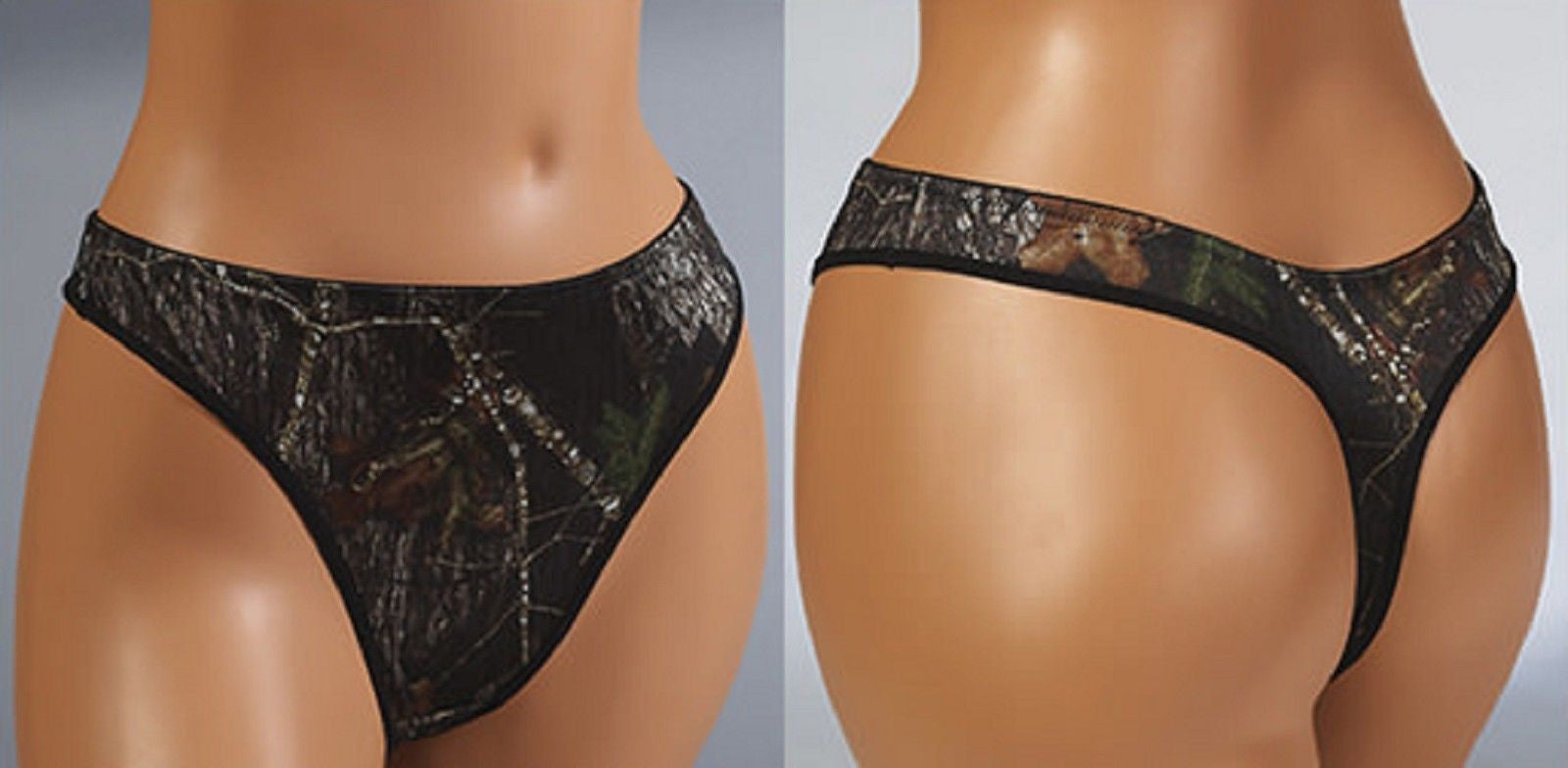 Womens Mossy Oak Break Up Camouflage Thong Panties Camo Underwear Grunt Force