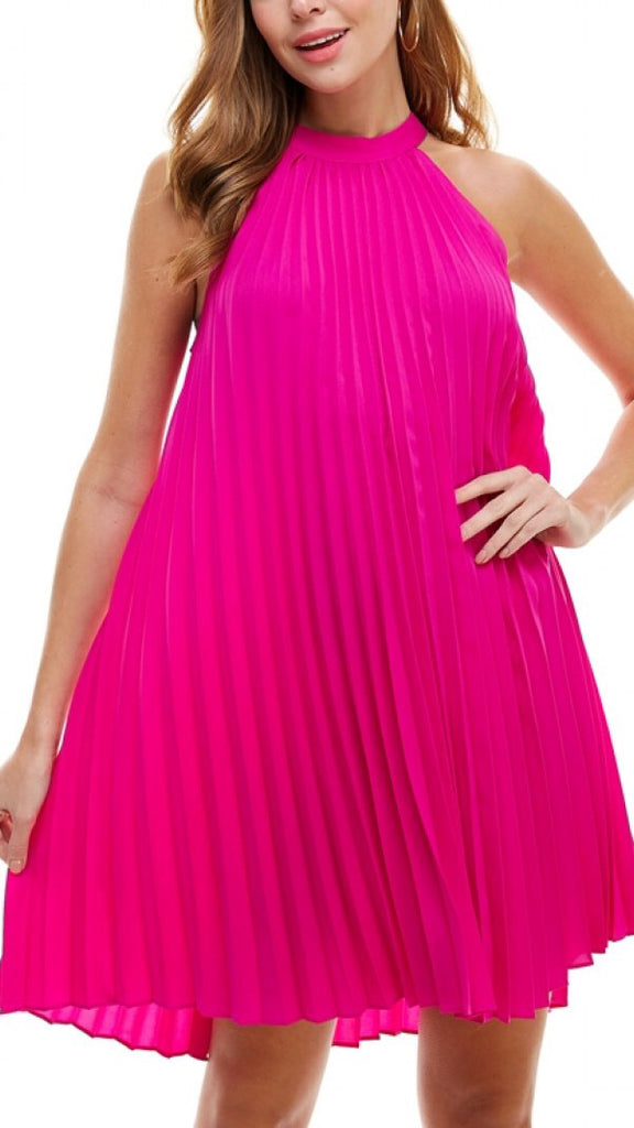 pink halter dress