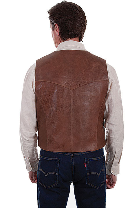 Scully Men's Lamb Vest- Saddle Tan