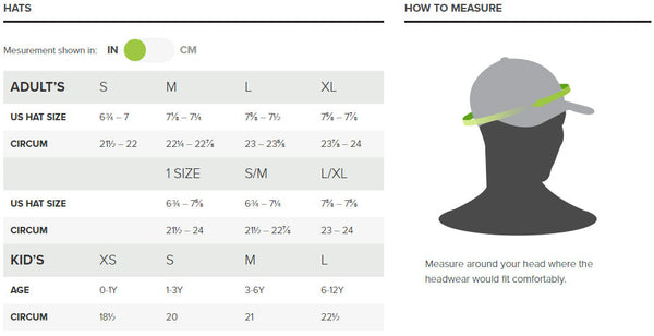 Outdoor Research Hat Sizing Guide - All Out Kids Gear
