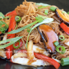 Gluten Free Brown Rice Noodles with Brown Stir Fry Sauce Image