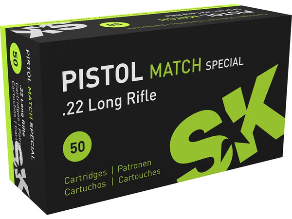 SK Pistol Match Special Ammunition 22 Long Rifle (22LR) 40 Grain Lead –  Rebel Gun Works