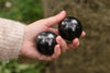 Polished Shungite Figure Of 2 Inch Spheres Set of 2