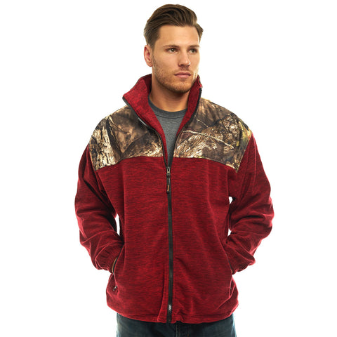 Men's Mossy Oak Full Zip C-Max Fleece Jacket - Trailcrest.com