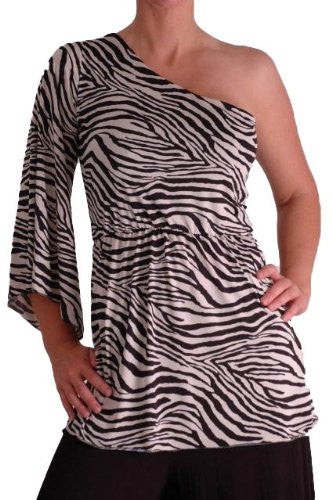 1Animal Print Off the Shoulder Tops