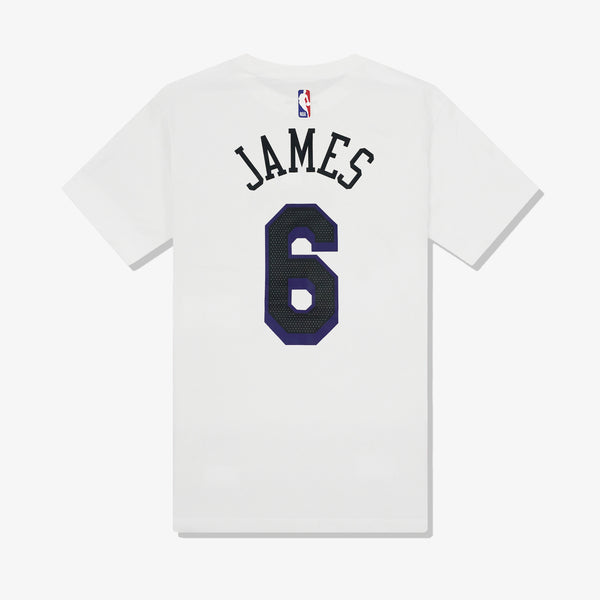 Youth Los Angeles Lakers LeBron James Black Name And Number Jersey T-Shirt