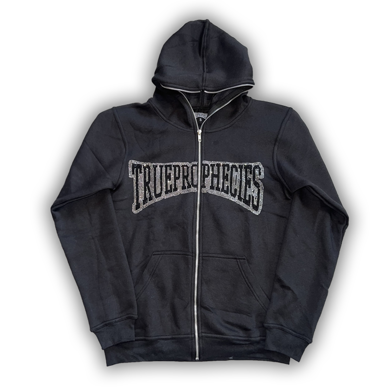 TrueProphecies Cross Rhinestone Full-Zip