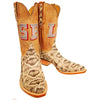 Eastern Diamondback Rattlesnake Vamp with Tan Mad Dog Goat Quarters