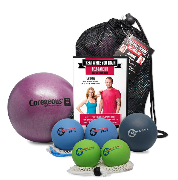 Yoga Tune Up Massage Therapy Plus Ball x 2 in mesh tote NEW trigger point 