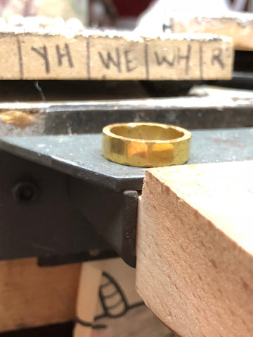 before a ring is polished