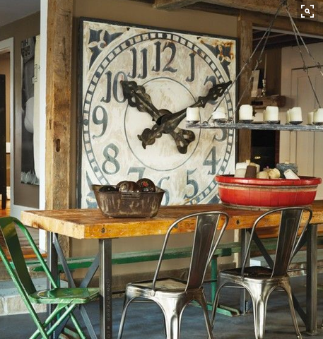 Giant Wall Clock in Kitchen