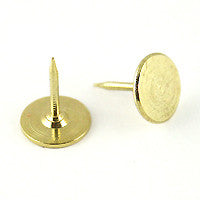 Tie Tack 9mm Pad 12mm Post GOLDTONE 12pc