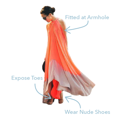 How to Look Taller: Maxi Dress Shopping Tips for Petite and Short Women. MADEIRA Petite Women's Clothing