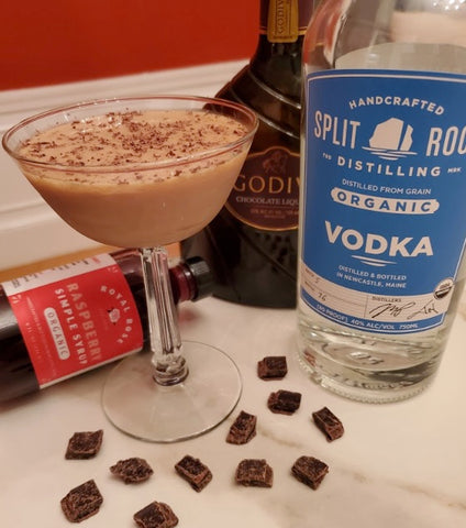 Royal Rose Raspberry Syrup showcased in a Chocolate Martini