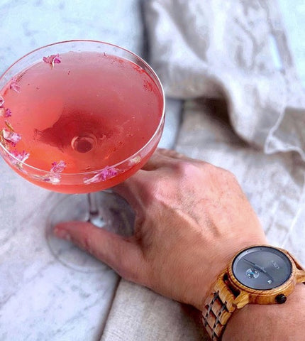 Timely Martini with Rose Royal Rose Syrup