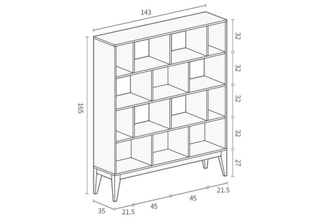 Ziinlife Karli Bookshelf