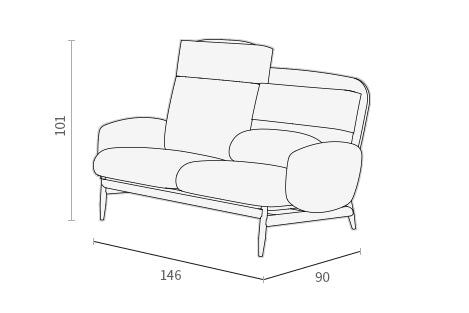 Ziinlife Turtleneck Sofa