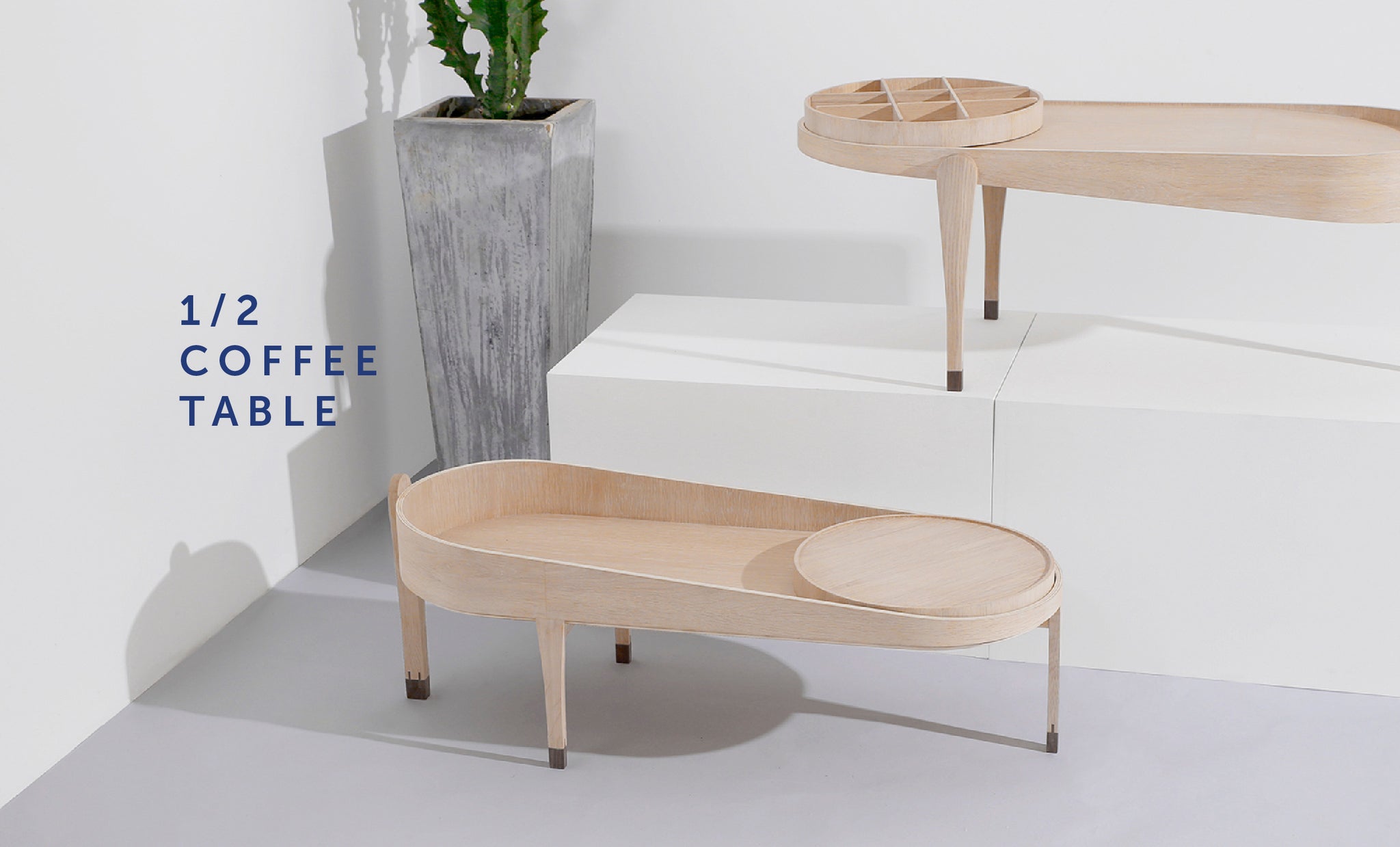 1/2 Coffee Table from Playful Angles Furniture Collection by Ziinlife