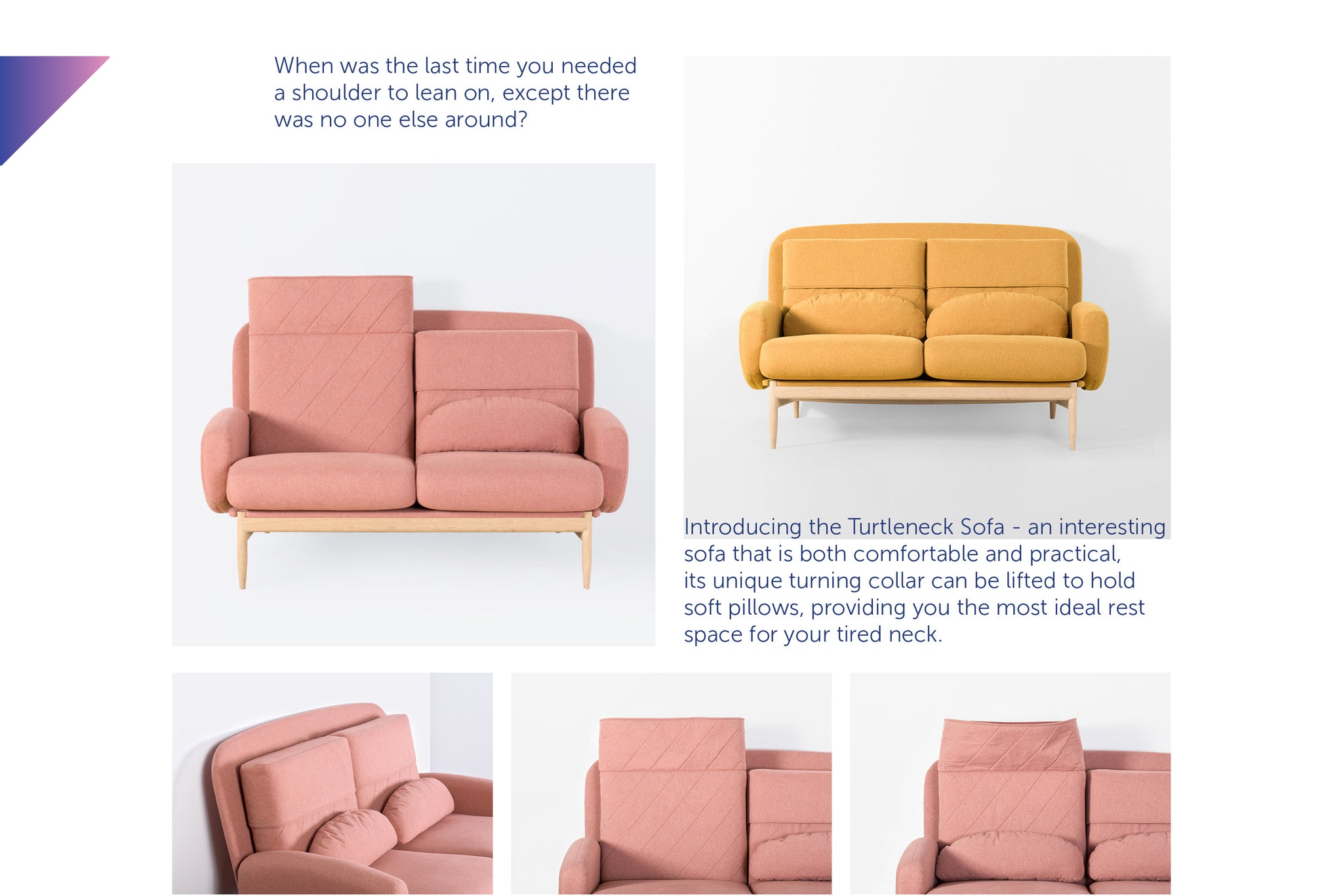 Turtleneck Sofa from Playful Angles Furniture by Ziinlife
