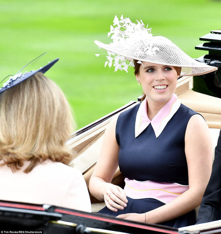 Princess Eugenie Wearing Jess Collett Milliner at Royal Ascot 2016