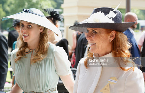 The Duchess of York wears Jess Collett Milliner to Royal Ascot 2016